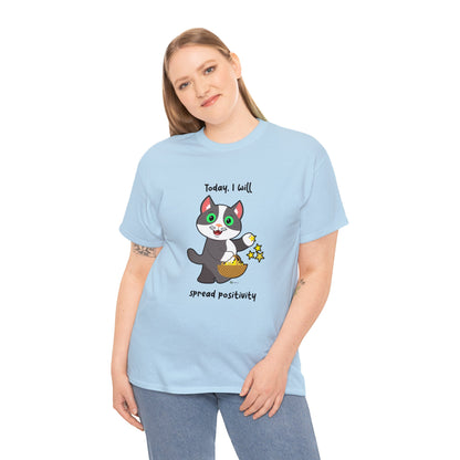 T-Shirt - PosiCat - Today, I will spread positivity