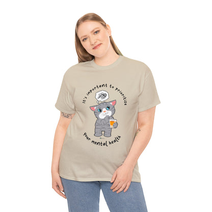 T-Shirt - TheraCat - It's important to prioritize your mental health