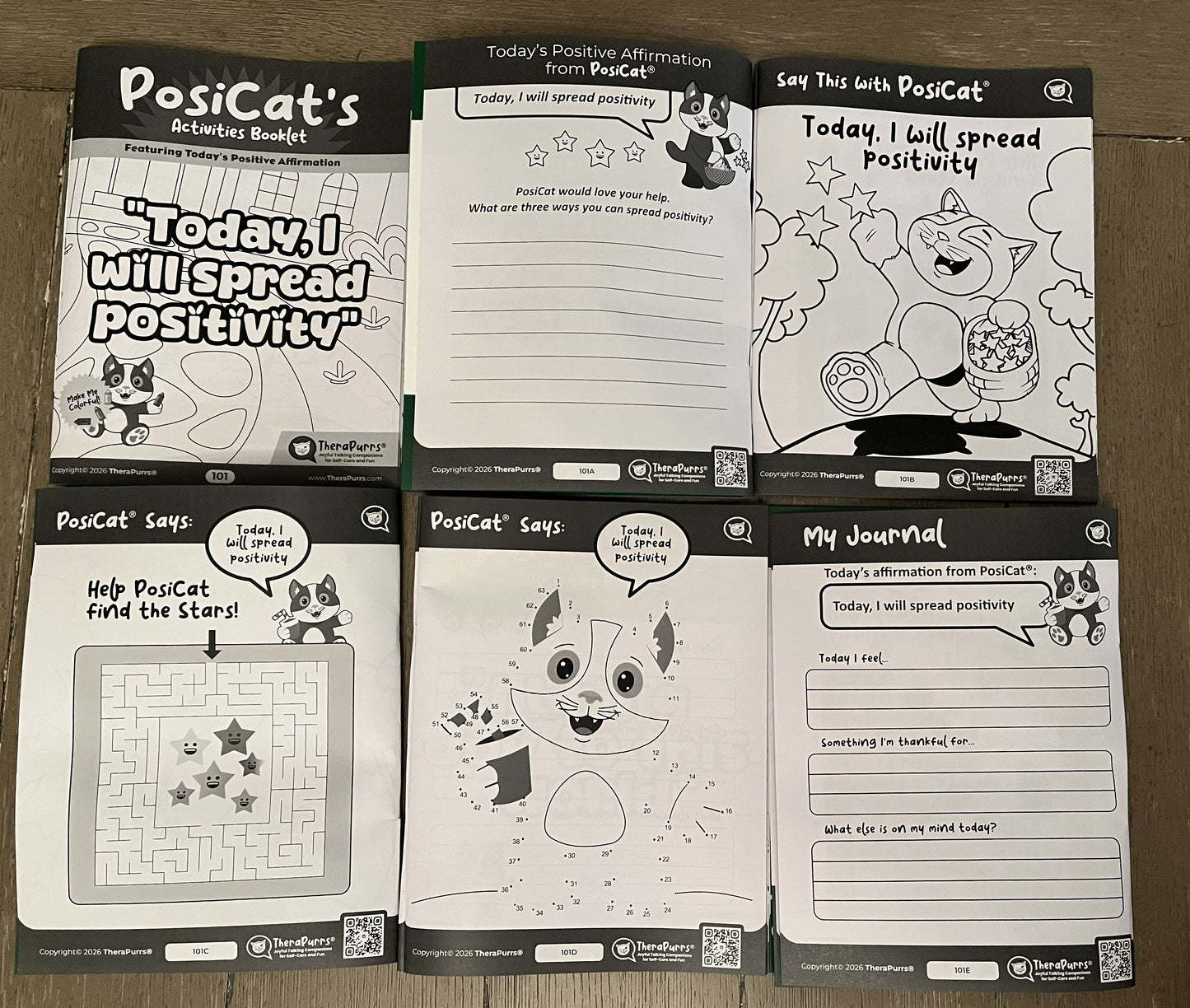 PosiCat's "Paws"-itively Fun Activities Book - Volume 1