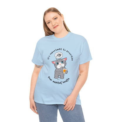 T-Shirt - TheraCat - It's important to prioritize your mental health