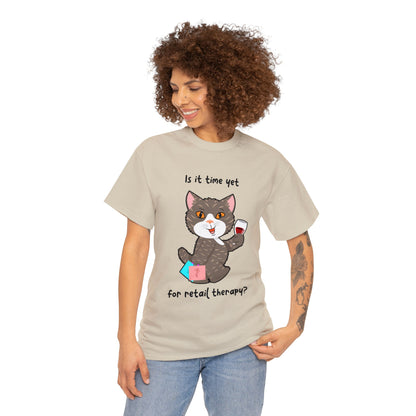 T-Shirt - HipaaCat - Is it time yet for retail therapy?