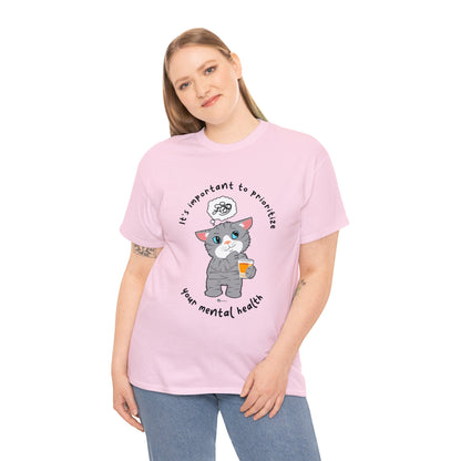 T-Shirt - TheraCat - It's important to prioritize your mental health