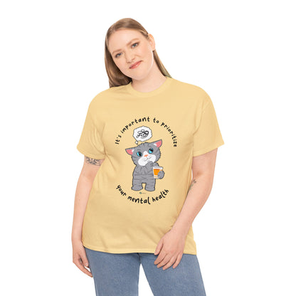 T-Shirt - TheraCat - It's important to prioritize your mental health