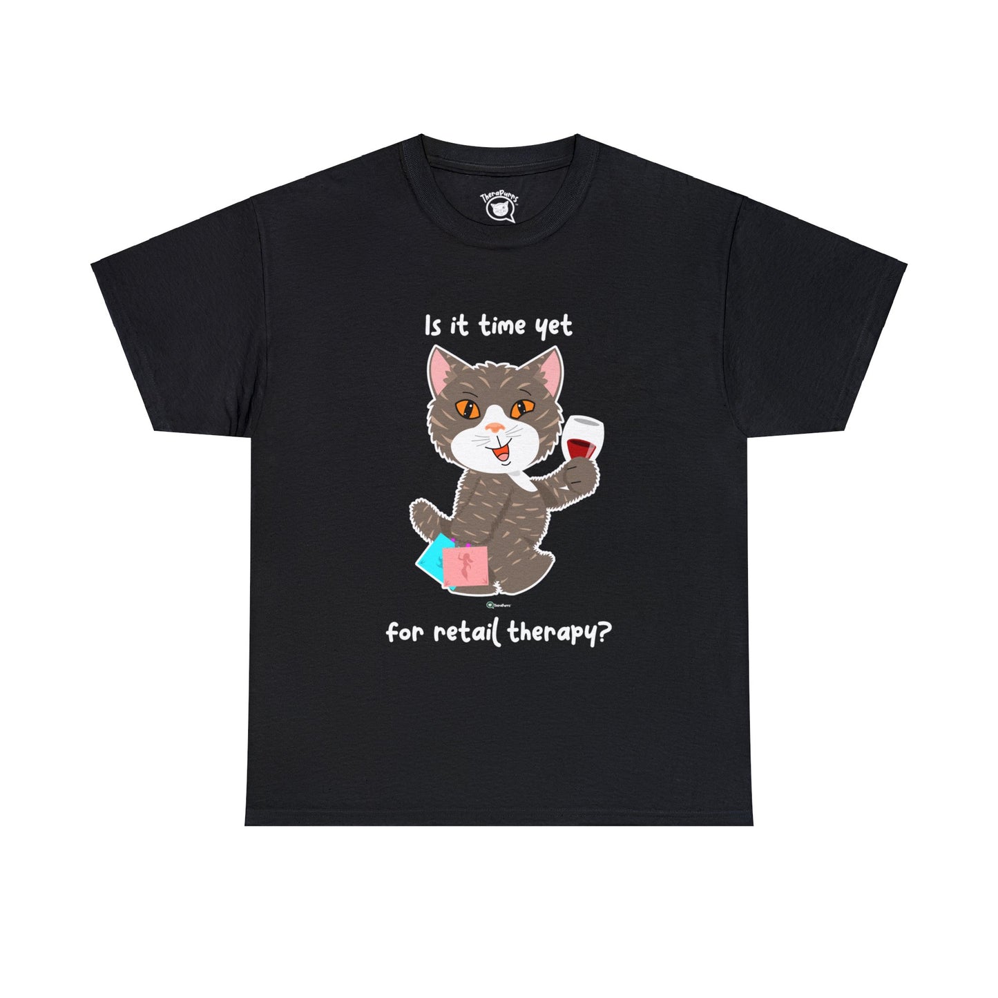 T-Shirt - HipaaCat - Is it time yet for retail therapy?