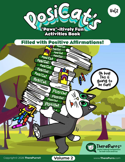 PosiCat's "Paws"-itively Fun Activities Book - Volume 2