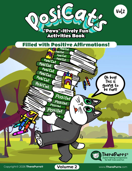 PosiCat's "Paws"-itively Fun Activities Book - Volume 2