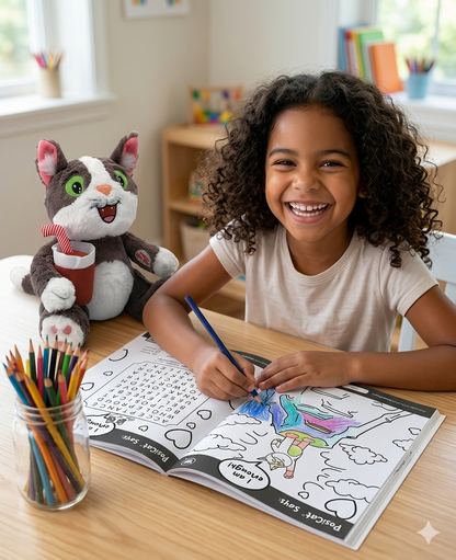 PosiCat's "Paws"-itively Fun Activities Book - Volume 1