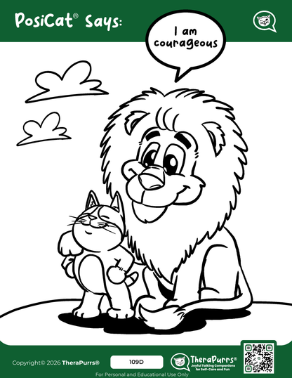 PosiCat's Printables - Activities Booklet 109: I am courageous