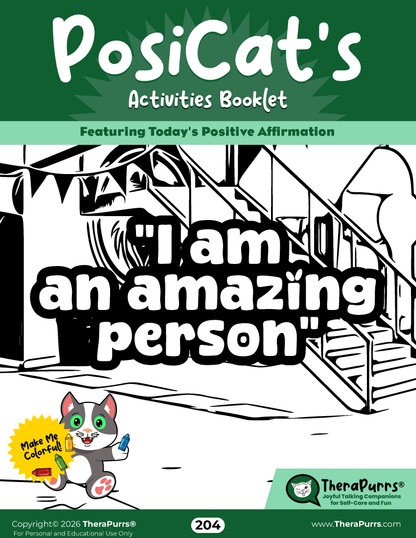 PosiCat's Printables - Activities Booklet 204: I am an amazing person