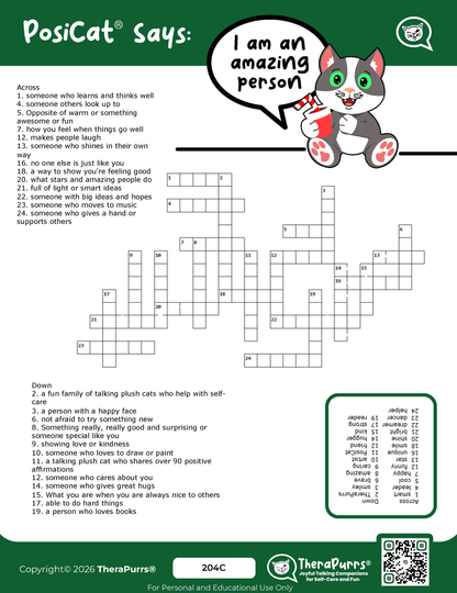 PosiCat's Printables - Activities Booklet 204: I am an amazing person