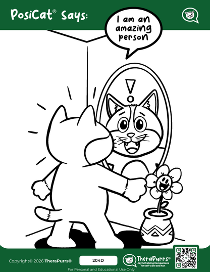 PosiCat's Printables - Activities Booklet 204: I am an amazing person