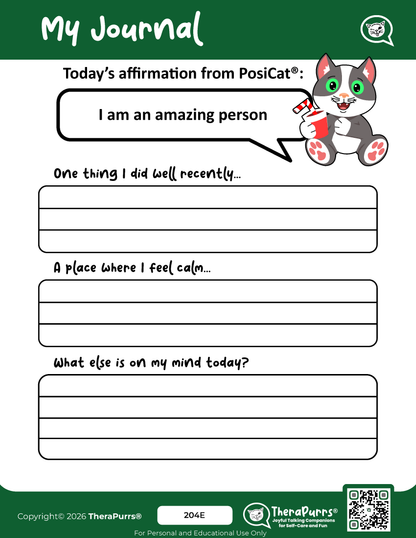 PosiCat's Printables - Activities Booklet 204: I am an amazing person