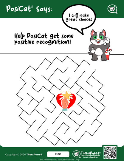 PosiCat's Printables - Activities Booklet 210: I will make great choices
