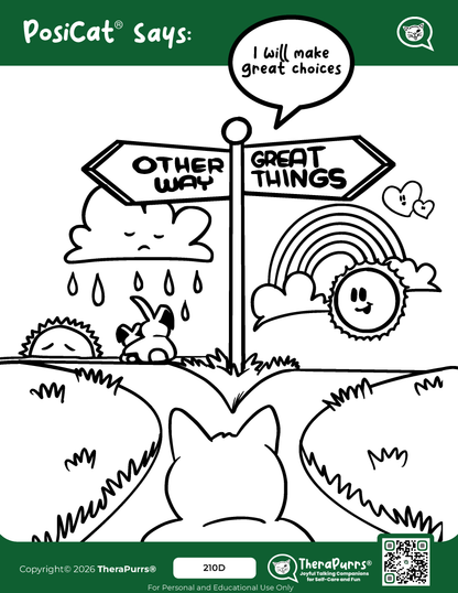 PosiCat's Printables - Activities Booklet 210: I will make great choices