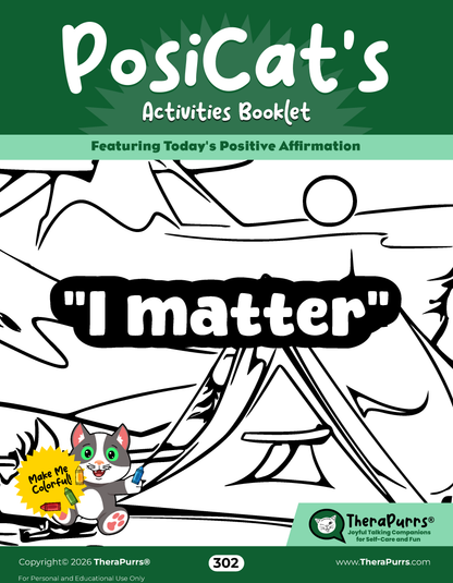 PosiCat's Printables - Activities Booklet 302: I matter