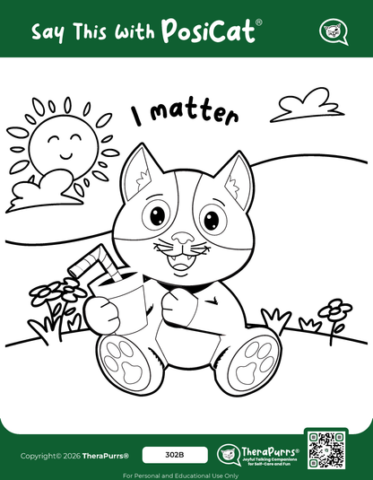 PosiCat's Printables - Activities Booklet 302: I matter