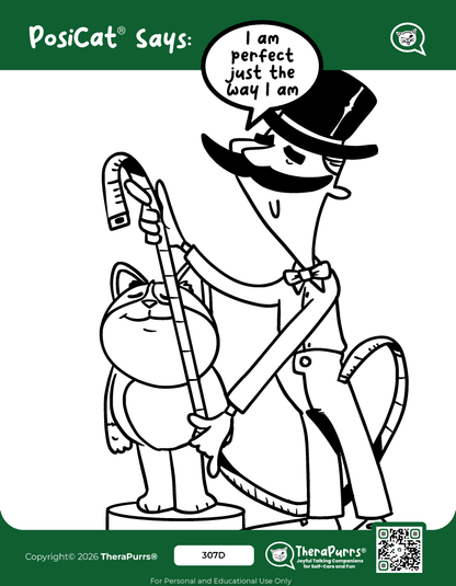 PosiCat's Printables - Activities Booklet 307: I am perfect just the way I am