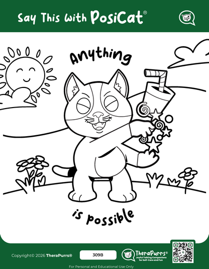 PosiCat's Printables - Activities Booklet 309: Anything is possible