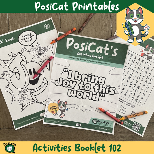 PosiCat's Printables - Activities Booklet 102:  I bring joy to this world