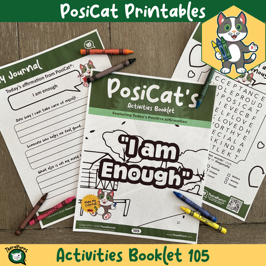 PosiCat's Printables - Activities Booklet 105: I am enough!