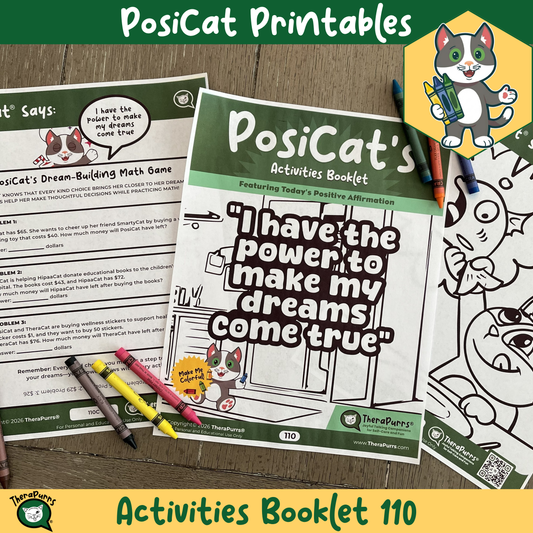PosiCat's Printables - Activities Booklet 110: I have the power to make my dreams come true