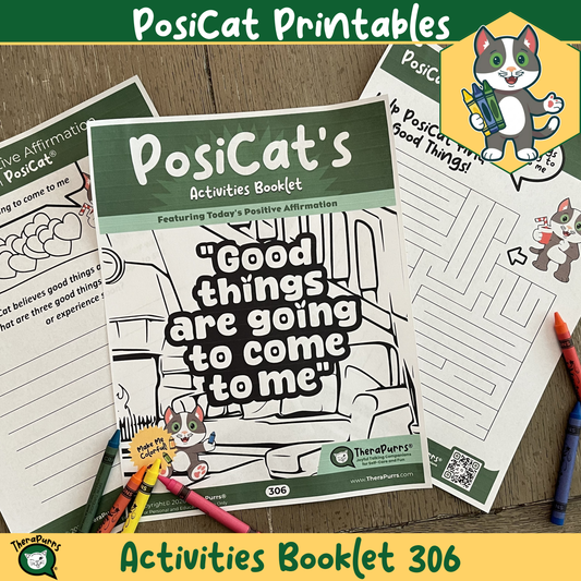 PosiCat's Printables - Activities Booklet 306: Good things are going to come to me