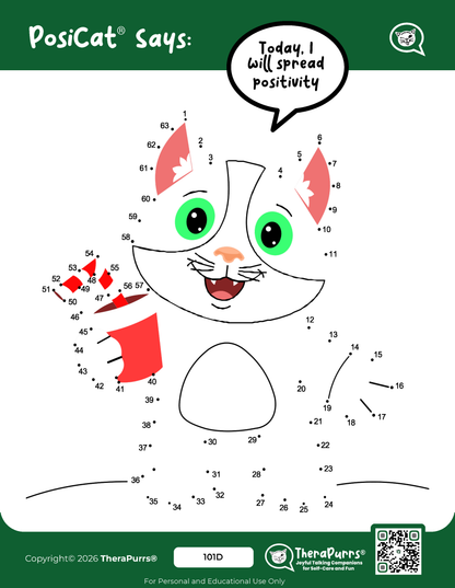 PosiCat's Printables - Activities Booklet 101: Today, I will spread positivity