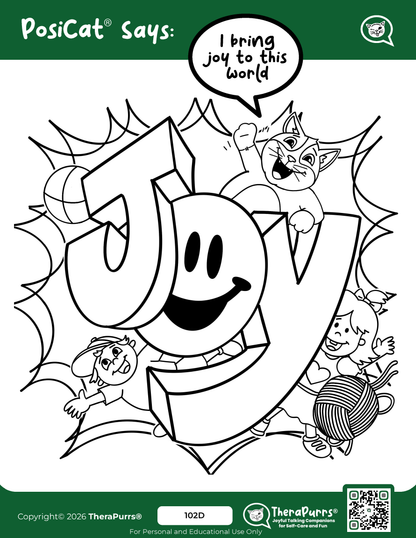PosiCat's Printables - Activities Booklet 102:  I bring joy to this world