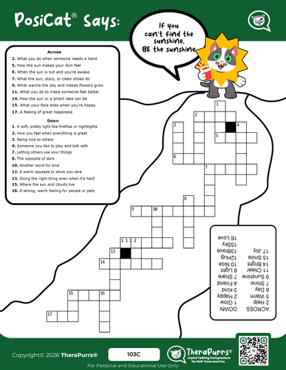 PosiCat's Printables - Activities Booklet 103:  If you can’t find the sunshine BE the sunshine