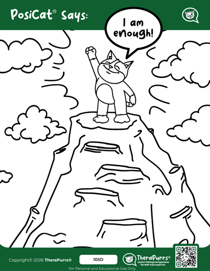 PosiCat's Printables - Activities Booklet 105: I am enough!