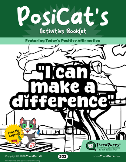 PosiCat's Printables - Activities Booklet 303: I can make a difference