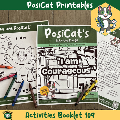 PosiCat's Printables - Activities Booklet 109: I am courageous