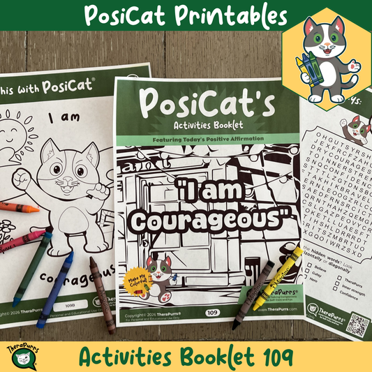PosiCat's Printables - Activities Booklet 109: I am courageous