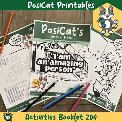 PosiCat's Printables - Activities Booklet 204: I am an amazing person