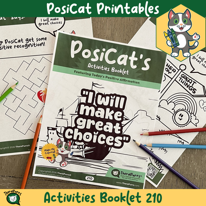 PosiCat's Printables - Activities Booklet 210: I will make great choices