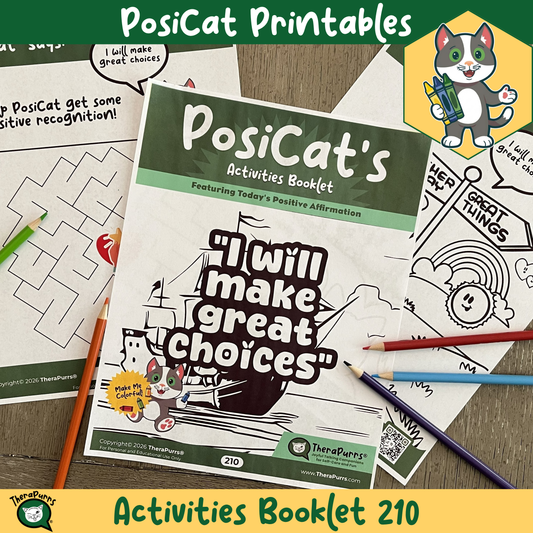 PosiCat's Printables - Activities Booklet 210: I will make great choices