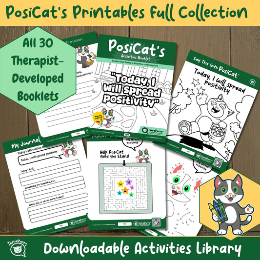 PosiCat's Printables Complete Set — All 30 6-page Downloadable Activities Booklets