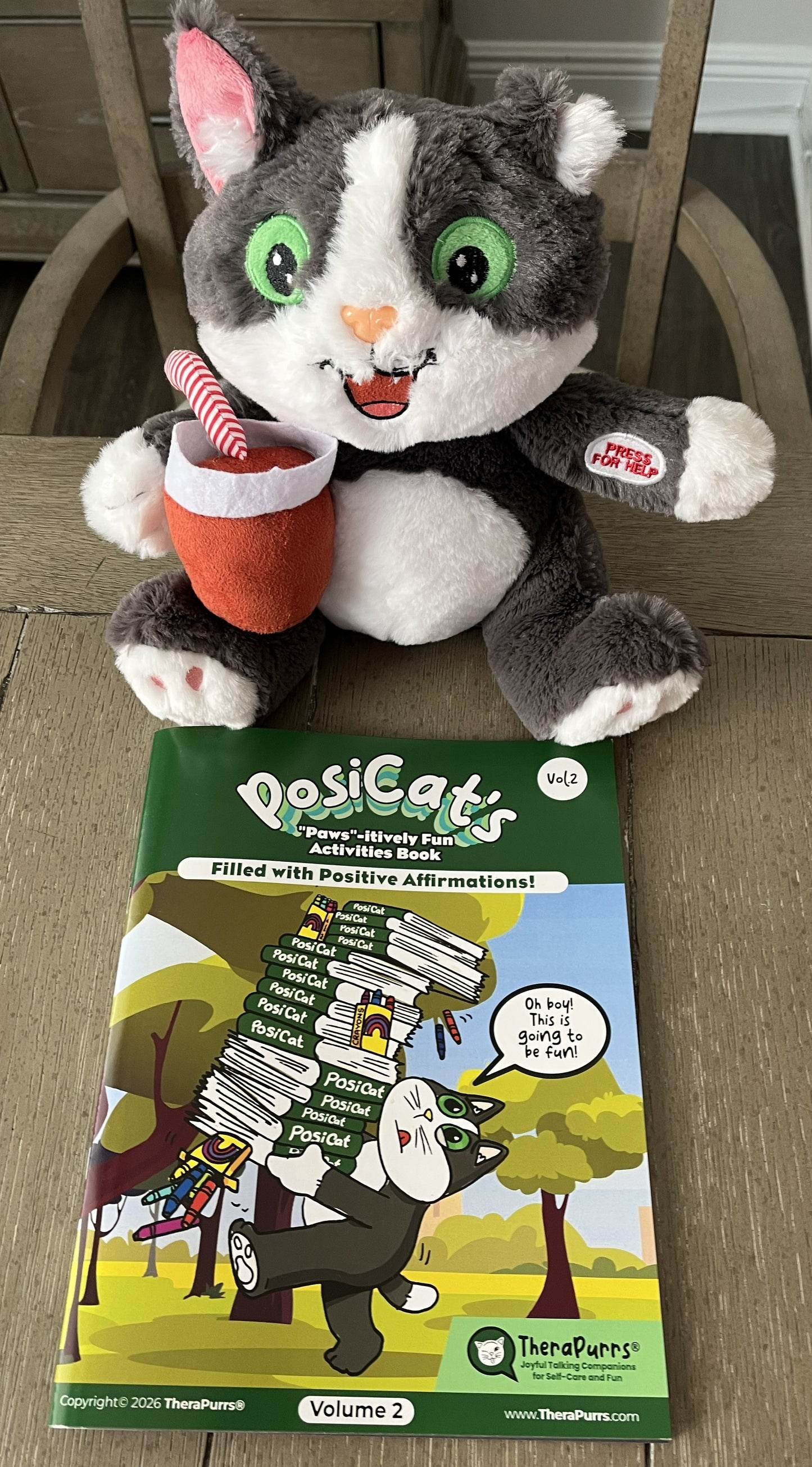 PosiCat's "Paws"-itively Fun Activities Book - Volume 2