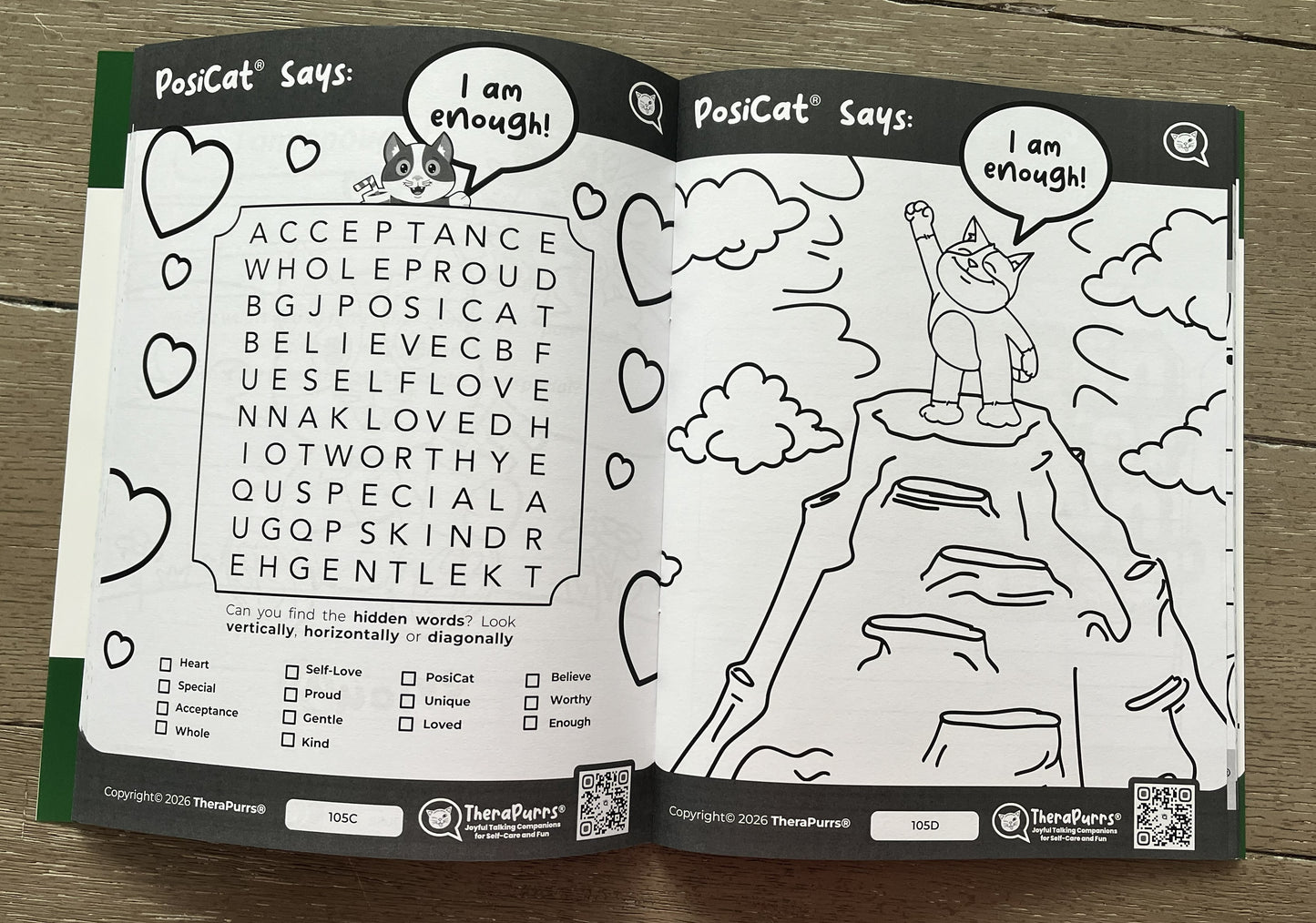 PosiCat's "Paws"-itively Fun Activities Book - Volume 1