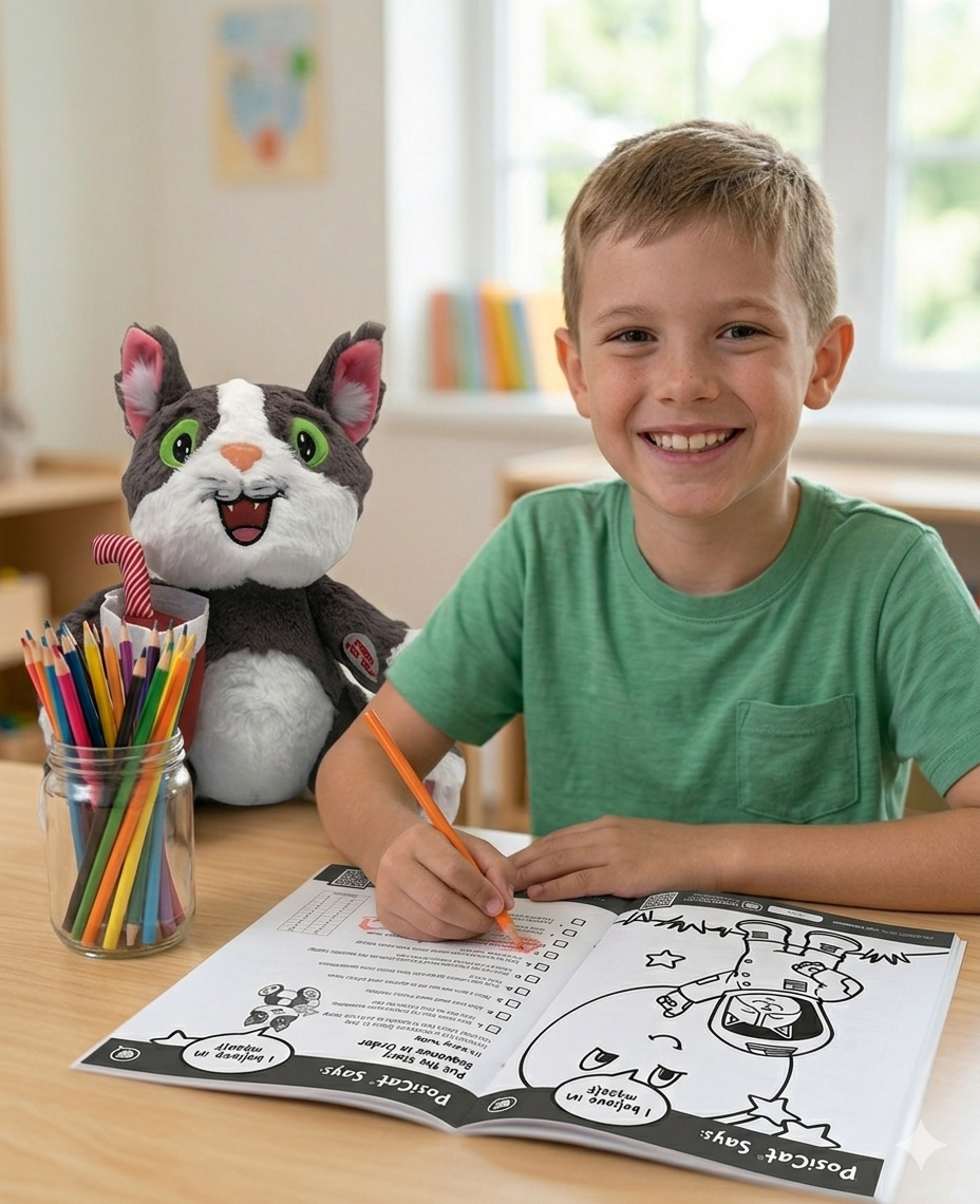 PosiCat's "Paws"-itively Fun Activities Book - Volume 2