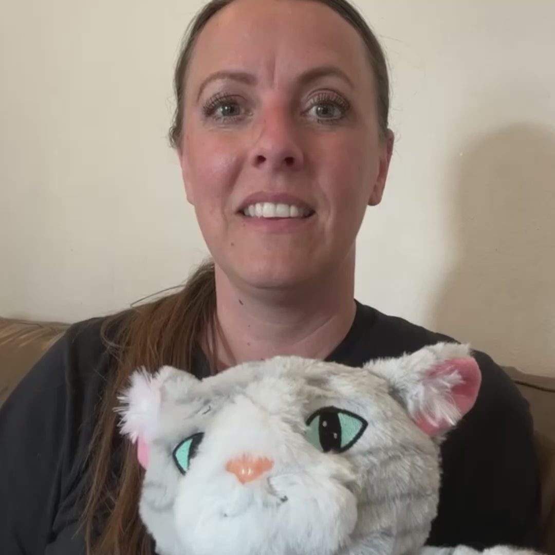 TheraCat | Cuddly, Talking Stuffed Animal for Adults & Teens